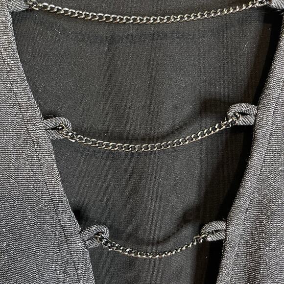 True Religion Silver Bodysuit with Chained Back Size:Small - Picture 4 of 6